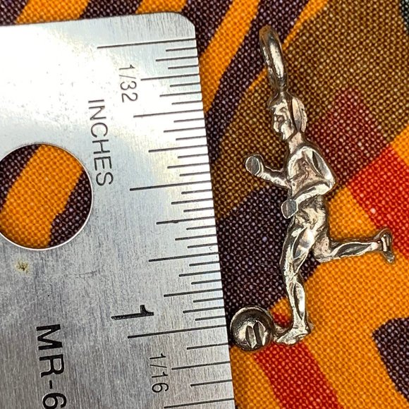 Sterling Silver Soccer Player Charm - Picture 5 of 6